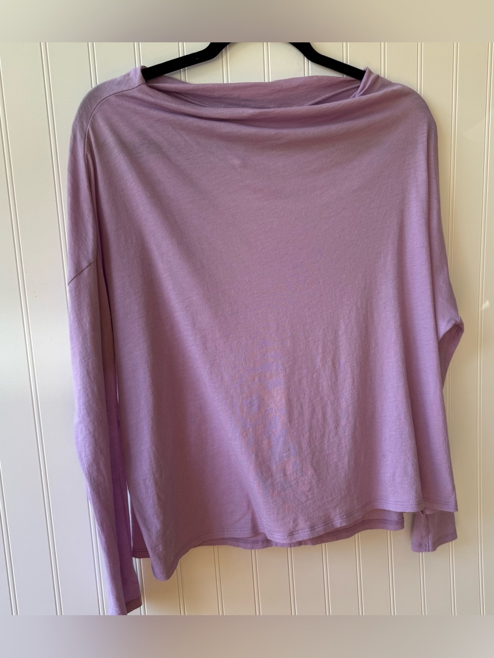 Vince 100% Pima Cotton Dolman Sleeve Boat Neck Top Lilac Purple Size Small